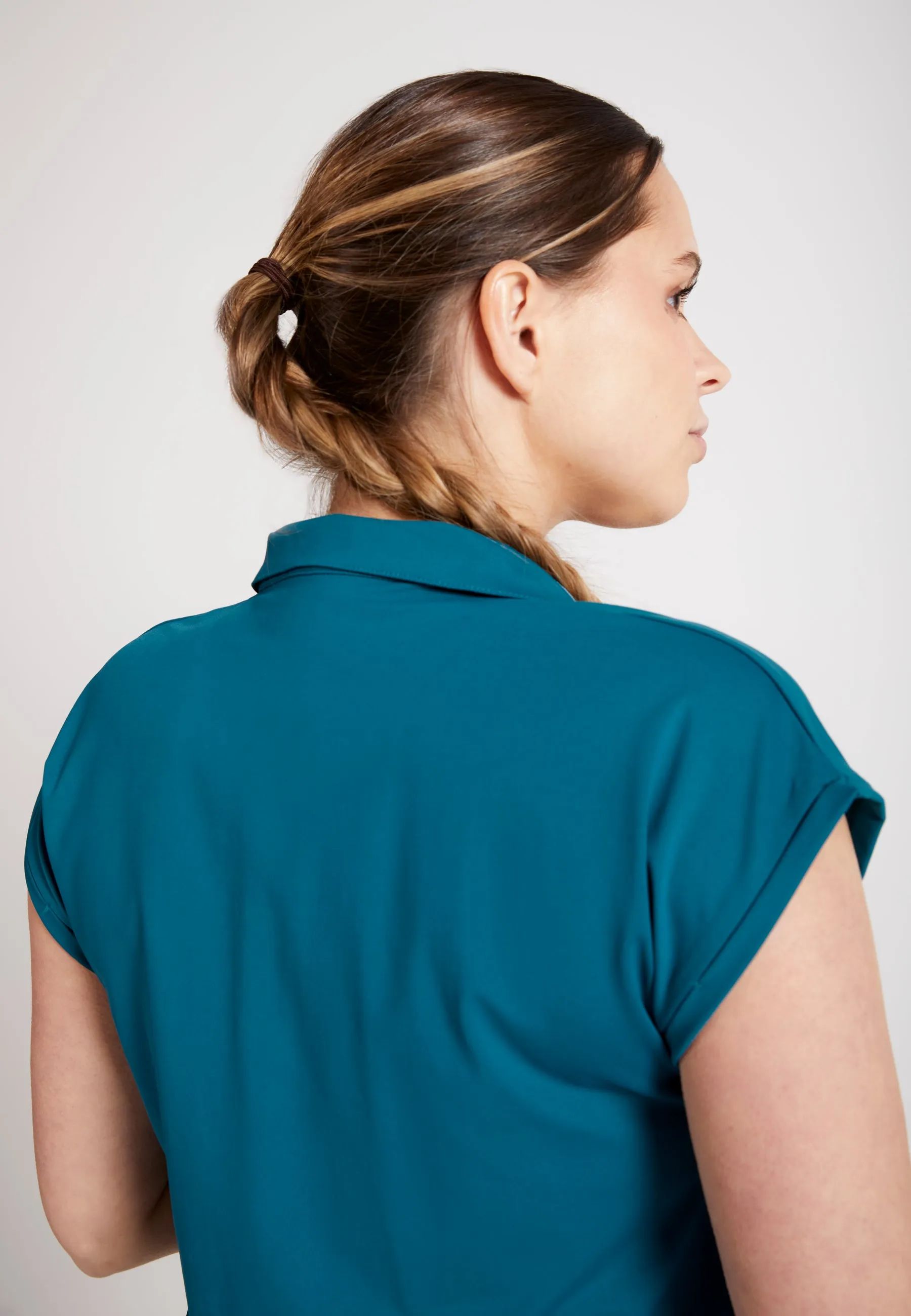 Tennis Polo Shirt Loose-Fit, dark teal