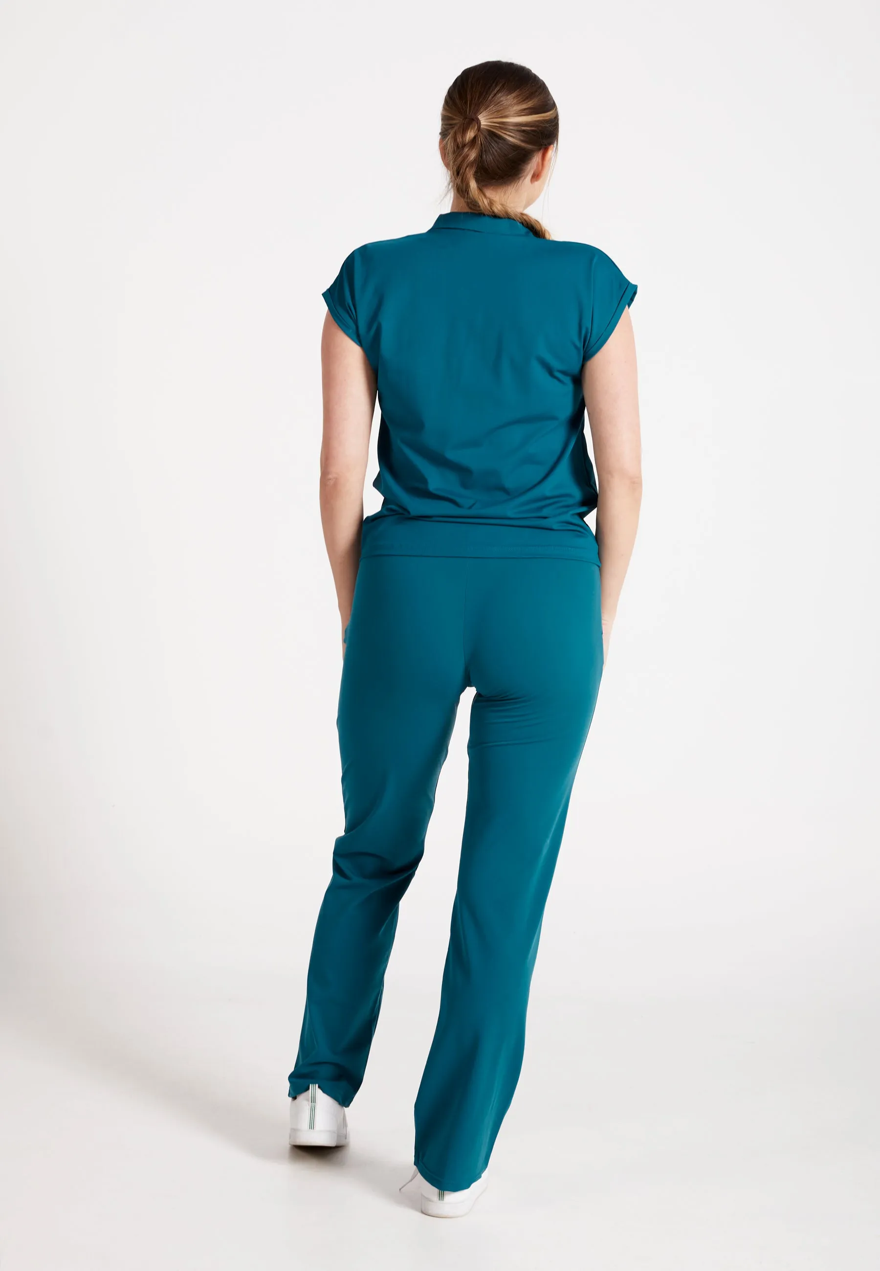 Tennis Polo Shirt Loose-Fit, dark teal