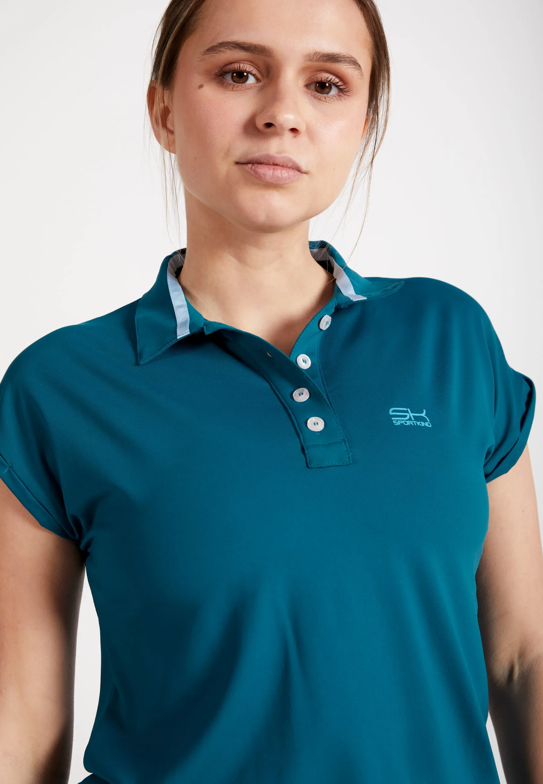 Tennis Polo Shirt Loose-Fit, dark teal