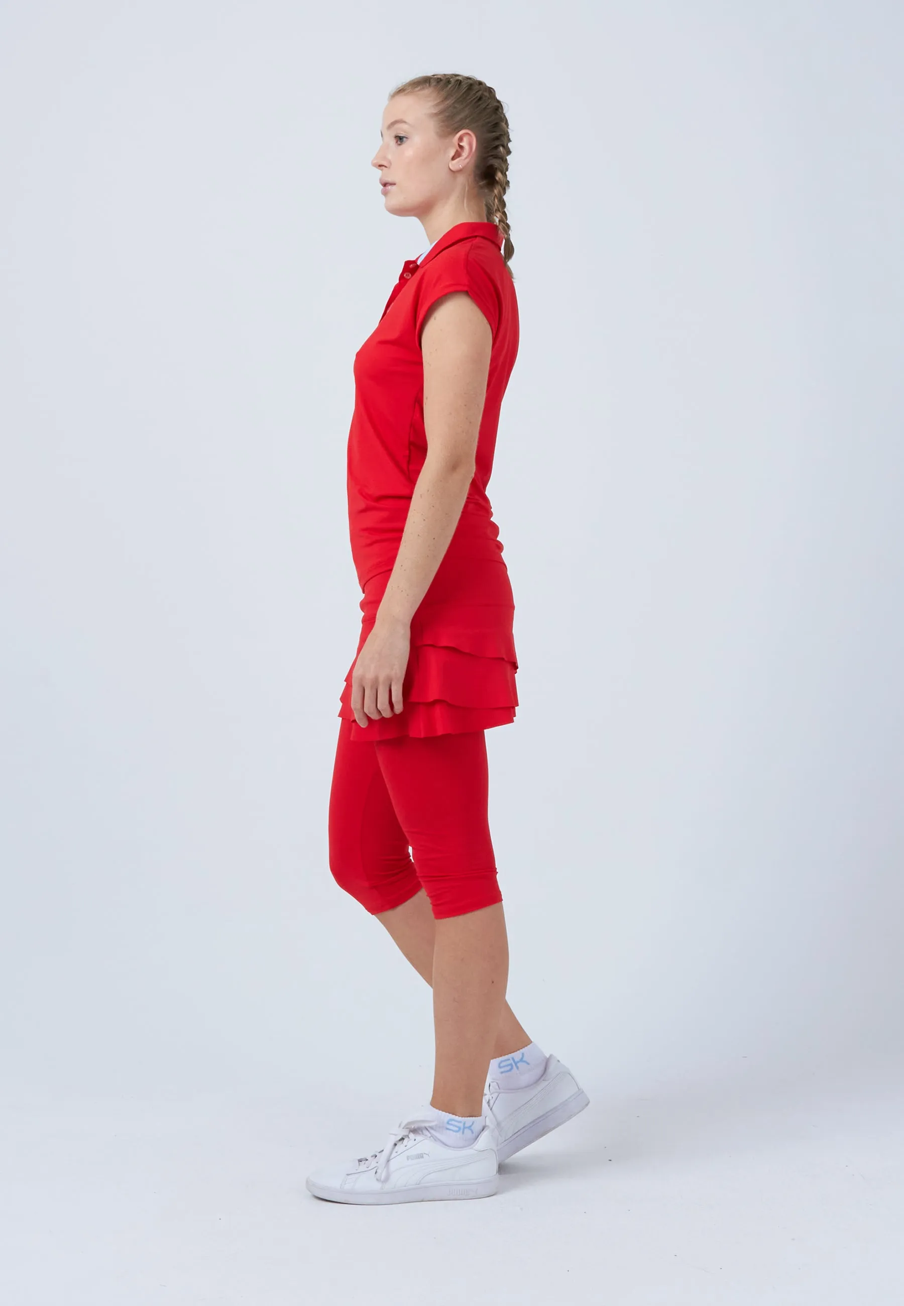 Tennis Polo Shirt Loose-Fit, red