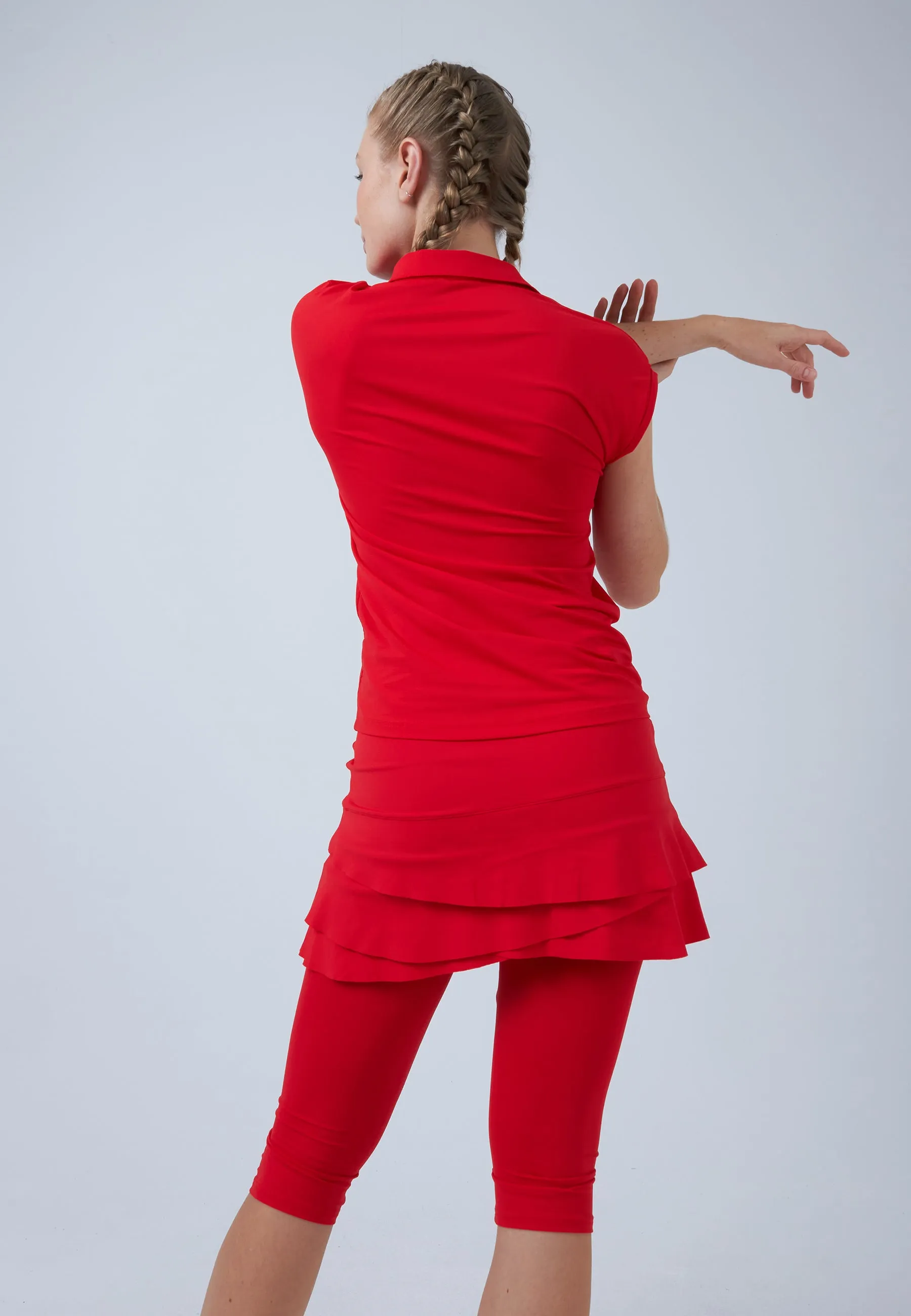 Tennis Polo Shirt Loose-Fit, red