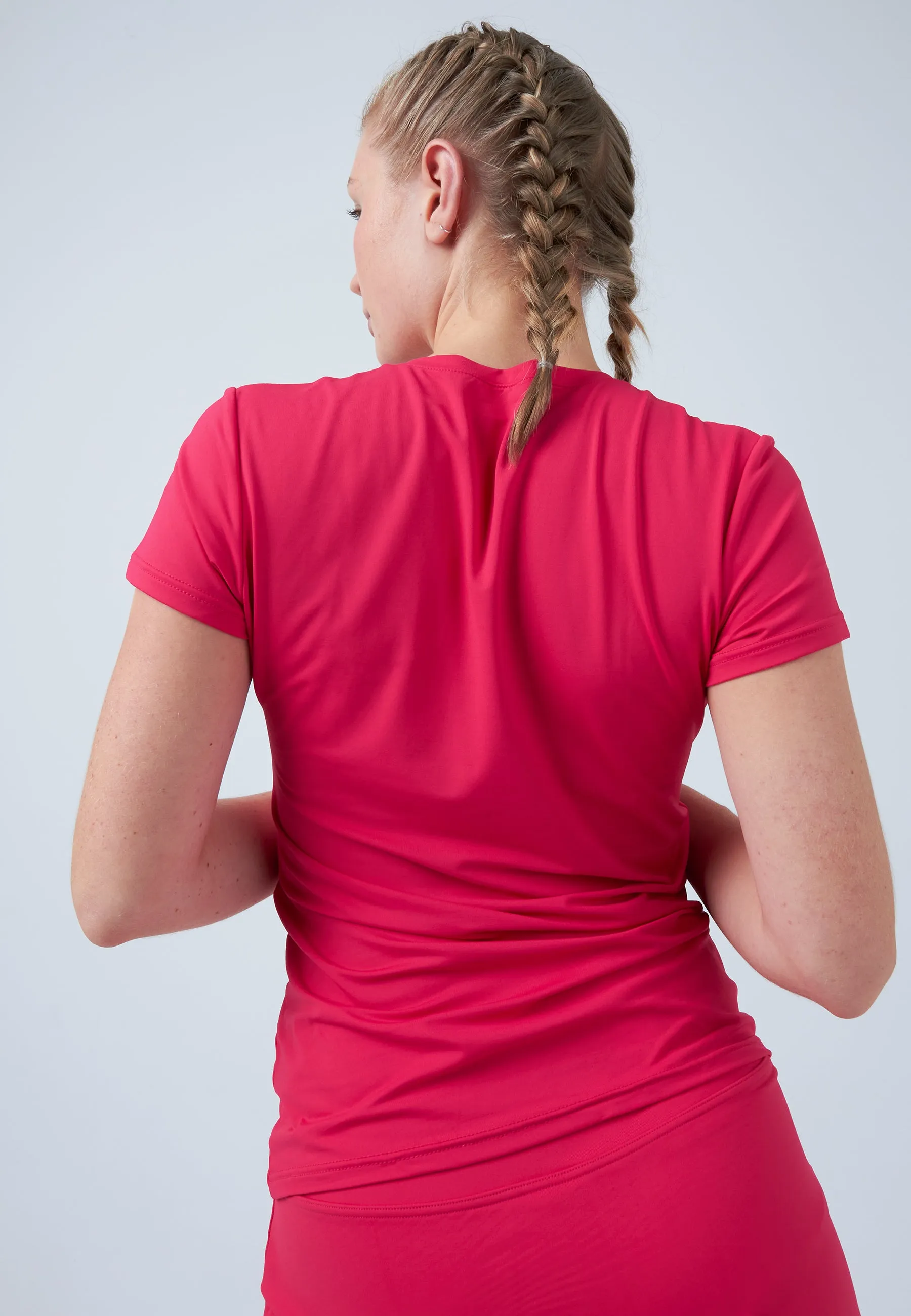 Tennis T-Shirt V-Neck, pink