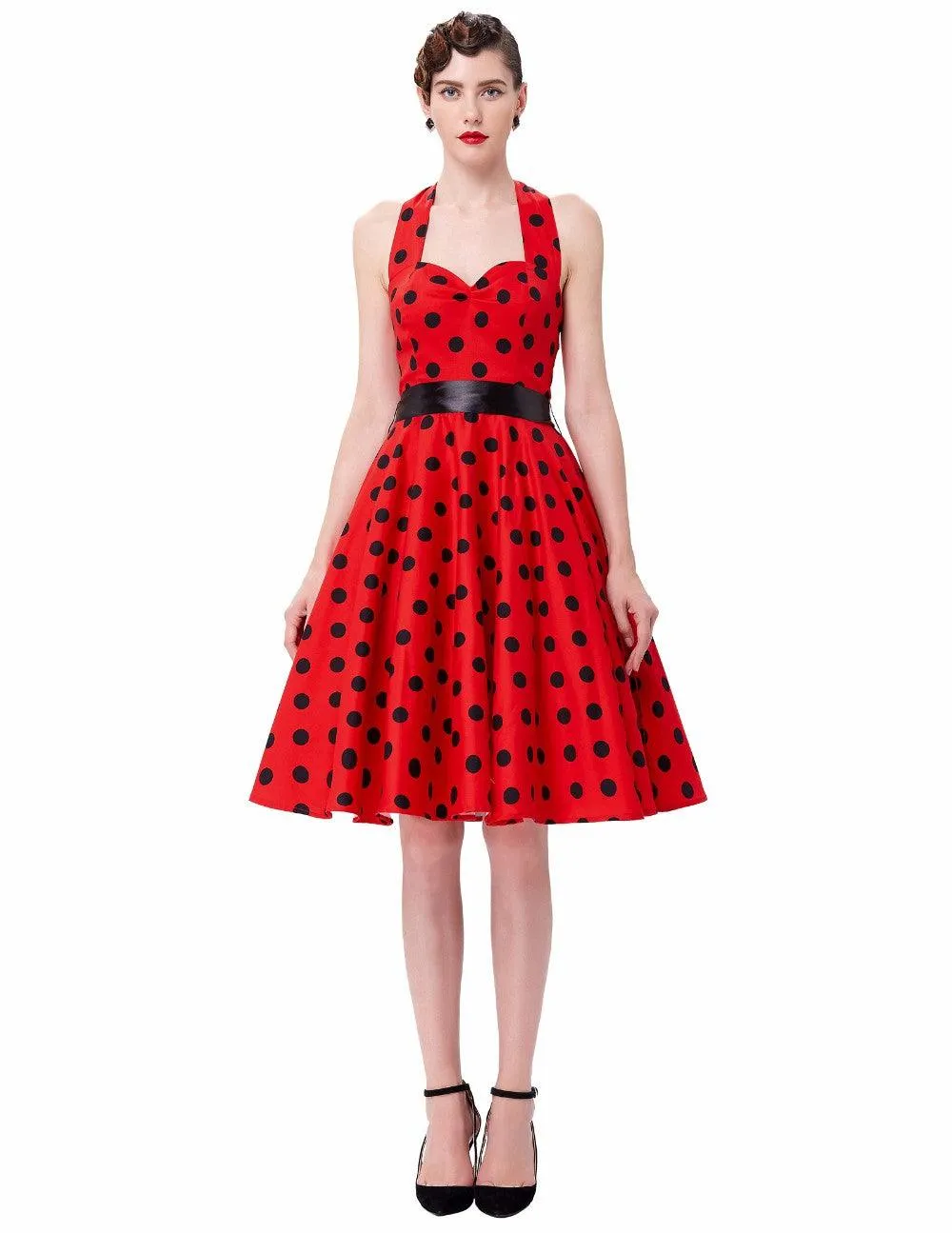 VINTAGE POLKA-DOT SWING DRESS